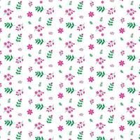 seamless flowers pattern fabric design vector
