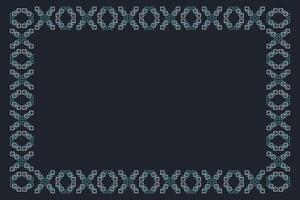 Horizontal abstract frame with geometric shapes. A place for the text. vector