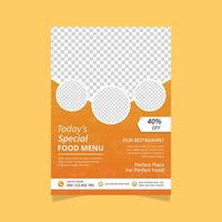 Fast Food Flyer Design Template vector