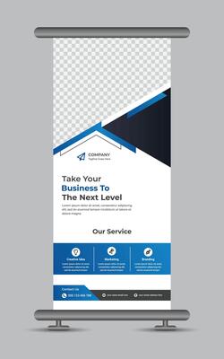 Creative modern trendy corporate business standee x rollup pullup