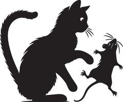 Elegant Cat Outline on Bright White Simple Cat Design vector