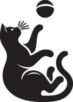 Artful Cat Profile on a White Background Elegant Cat Design vector