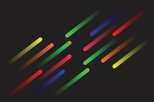 black background with rainbow colored line vector
