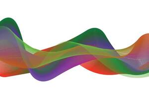 a wave of colorful waves on a white background vector