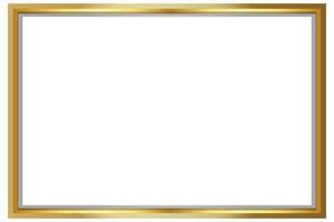 gold frame with white background vector