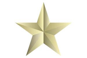 gold star isolated on white background vector
