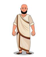 A man cartoon character front pose design vector