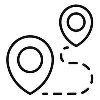 A map pointer with a dot on it vector