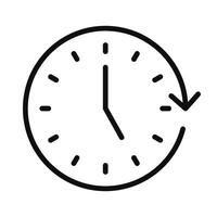 A clock with a arrow pointing to the right vector