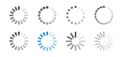 collection of loading and buffering symbols for websites vector