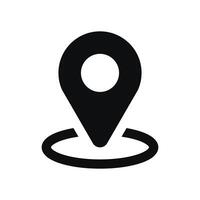 A location marker icon on a white background vector