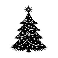 Christmas tree silhouette vector
