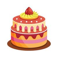 Cake illustration isolated on white background vector