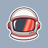An astronaut helmet on a blue background vector