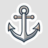An anchor sticker with a white background vector