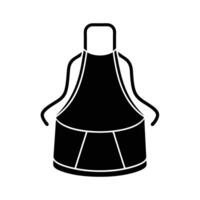A black and white apron icon on a white background vector
