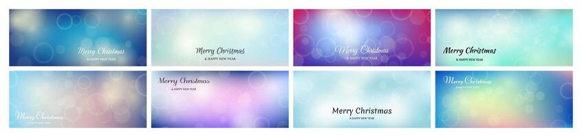 Bokeh background with New Year inscription vector