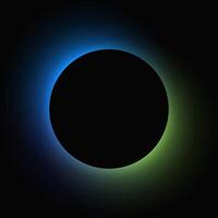 Circle illuminate light frame with color gradient vector