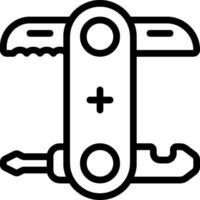 A black and white image of a multi tool vector