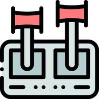 A game controller with two red buttons vector