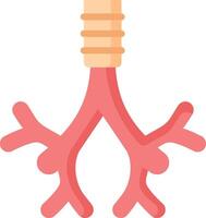 An illustration of a lung with a tube vector
