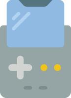 A game console with a blue folder vector
