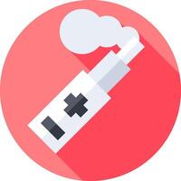 A flat icon of an inhaler with a white cross on it vector