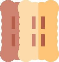 Two slices of bread with different colors vector