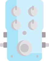 A blue pedal with four knobs on it vector