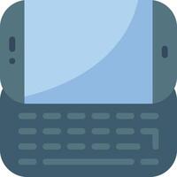A cell phone with a keyboard and screen vector
