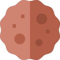 A cookie with a round shape and dots on it vector