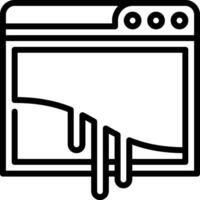 A black and white image of a computer screen with a dripping liquid vector