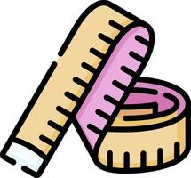 A ruler and tape measure on a white background vector