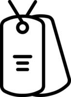 A black and white image of a military tag vector