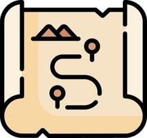 A treasure map icon on a white background vector
