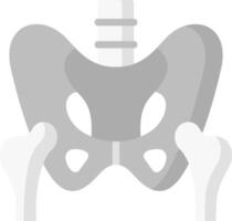The hip joint is shown in a flat style vector