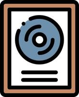 A disc icon in a frame vector