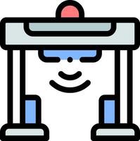 A person in a machine with a smile on their face vector