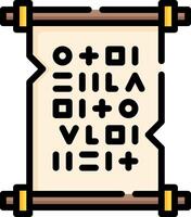 An old scroll with numbers and letters on it vector