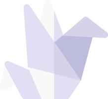 A purple origami bird on a white background vector