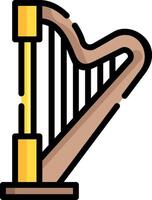 A harp icon on a white background vector