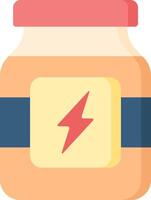 A jar of peanut butter with a lightning bolt on it vector