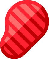 A red hamburger with a long shadow vector