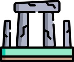An icon of a monument with a stone base vector