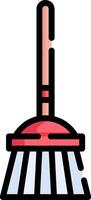 A broom with a handle on top of it vector