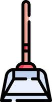 A vacuum cleaner with a red handle vector