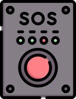 Sos button icon vector