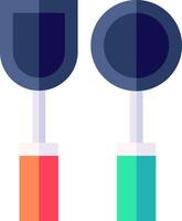 Two flat icons of a pair of scissors and a pair of scissors vector