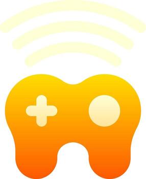 A game controller with a wifi symbol vector