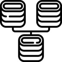A black and white image of three stacked boxes vector